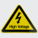 Warningsign "High Voltage" 100x100x100mm - 1 pcs.
